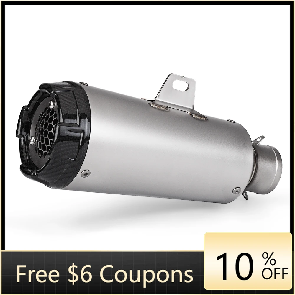 

STLF Universal 51MM Logo Escape Muffler for Er6n Sv650 Z800 R1 Cb650f Cb1000r Motorcycles New Condition Exhaust Pipe