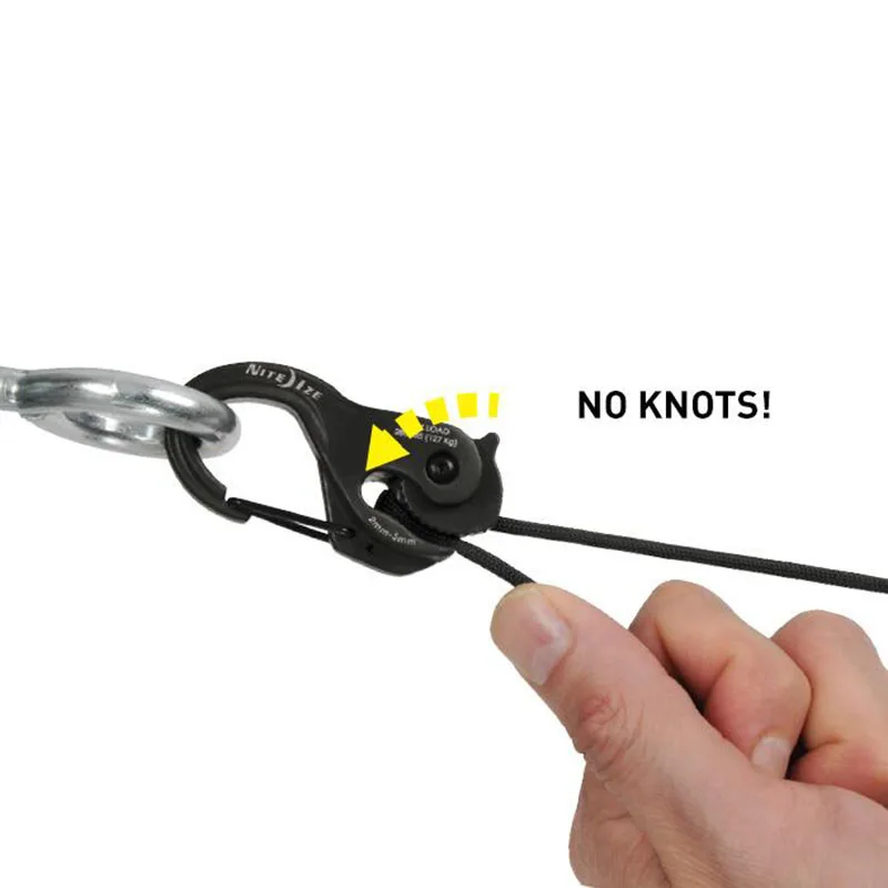 NiteIze CamJam Cartier cordino autobloccante hook up alluminio legato quick up Lock strumenti per fibbia in corda di trasporto