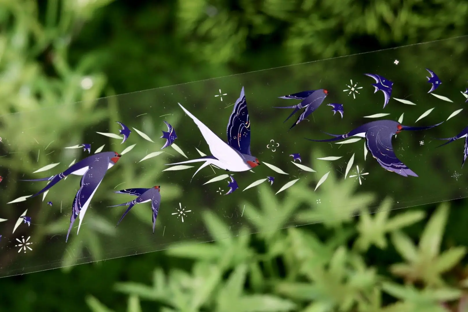 

1 Loop Pet Washi Tape [title Spring] Street Lamp Journal Collage Mobile Phone Back Card Small Swallow Spring Swallow Title Mud