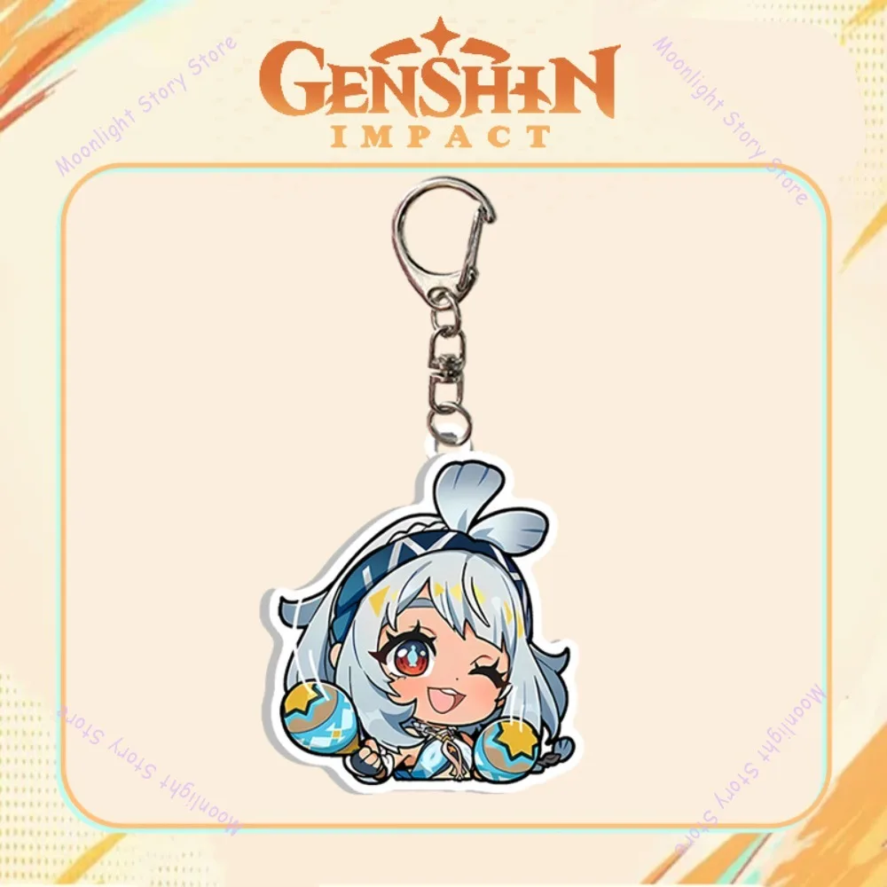 جينشين إمباكت تشيبي ستايل أنيمي ميرش المفاتيح الكابتن ماراني كاتسينا قلادة لتزيين حقائب الظهر مفاتيح الهواتف المحمولة