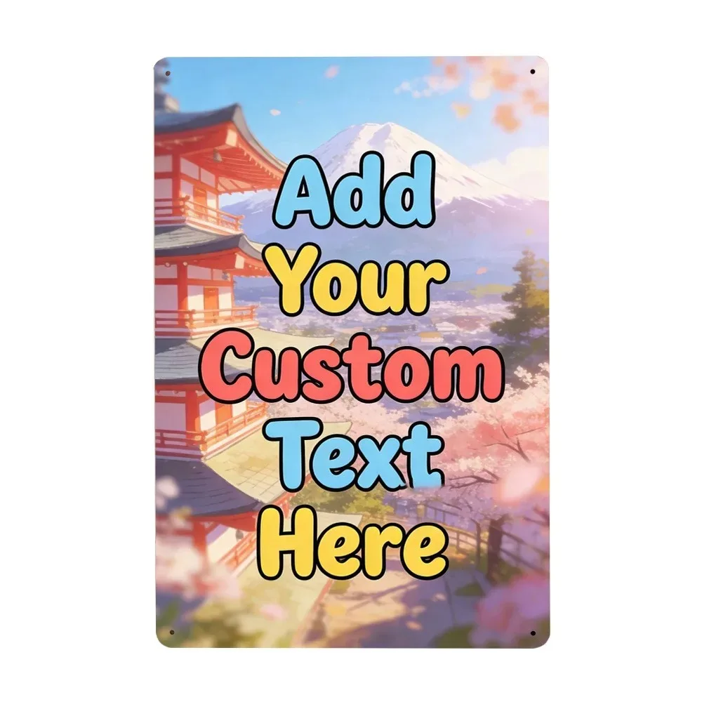 CIFbuy Customizable 8x12Inch Iron Wall Sign Photo Text Name Various Patterns Upload Personal Image DIY Decor Home Bar Office Orn