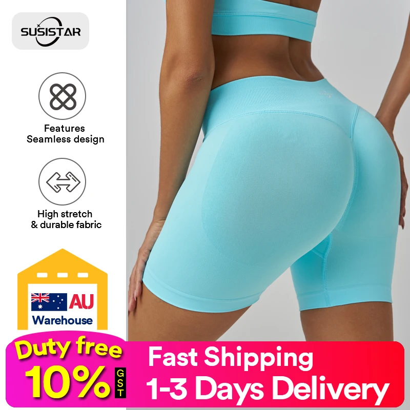 

SUSISTAR Women Workout Gym Impact Shorts Hidden Scrunch Butt Lifting 3.6"/4.5"/6" Seamless Shorts