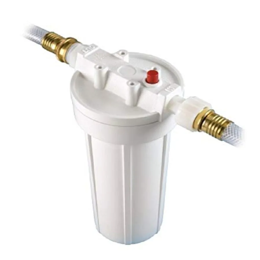 

RVF-10 External RV Water Filter System Hose Connector Kit D-15 Replacement Cartridge Included Reduces Chlorine Taste and Odor f