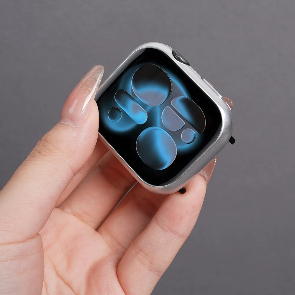 Gehärtetes Glas + Hülle für Apple Watch 11 10 46 mm 42 mm Displayschutzfolie Abdeckung iWatch 9 8 7 6 5 SE 45 mm 41 mm 38 mm 40 mm 44 mm Shell