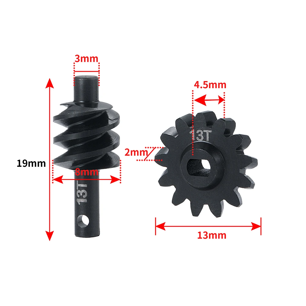AXSPEED 12/13/14/16T Axle Gear Overdrive Differential Gears For 1/24 Axial SCX24 Base Camp Wrangler Gladiator Bronco RC Car