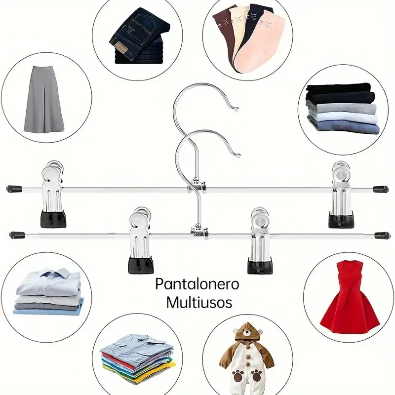 10pcs Galvanized Pants Clip Multi-functional Storage Home Stainless Steel Pants Frame Non-slip Mark Hanger Metal Skirt Clip