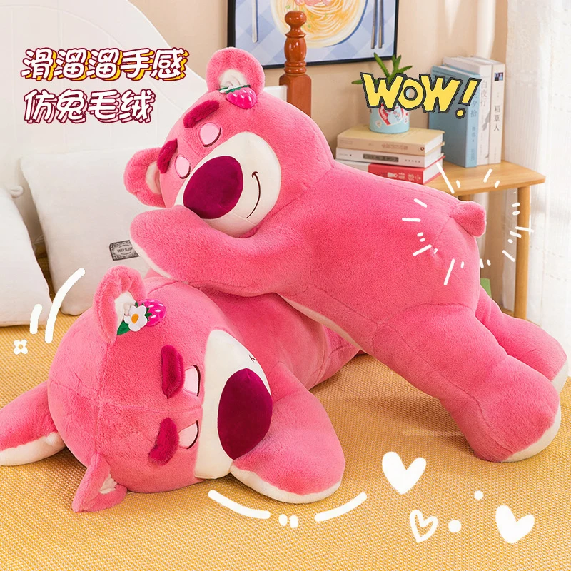 

Kawaii Plush Strawberry Bear Stuffed Doll Cute Pink Teddy Bear Cuddly Toy for Kids Birthday Gift Girls Pillow Present