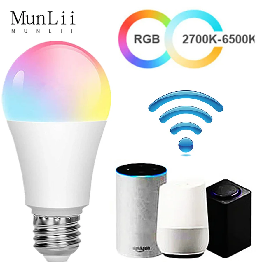 

E27 LED lamp bulb 15W WiFi Smart Bulb CozyLife Smart Lamp Works with Alexa Google Home Yandex Alice 85-265V RGBCW Dimmable Timer