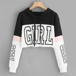 Casual Pullover Lightweight Hoodies Women Letters Print Long Sleeve Sweatshirt Fashion Breathable Sport Hoodie Sweatshirt 2024