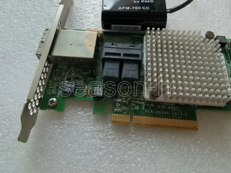 Imagem -02 - Cartão Controlador Sata Sas Raid Asr8885 12g Bateria 700cc