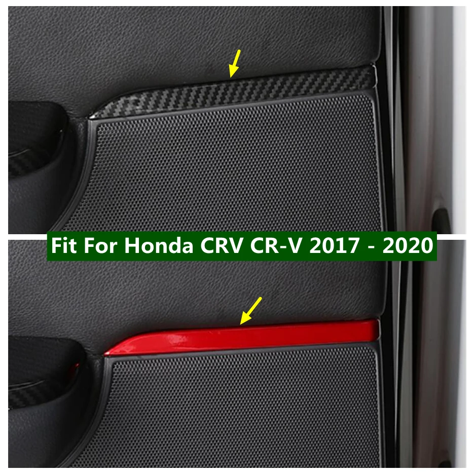 

Door Stereo Speaker Loudspeaker Horn Decor Strips Cover Trim For Honda CRV CR-V 2017 - 2020 Red / Carbon Fiber Car Accessories