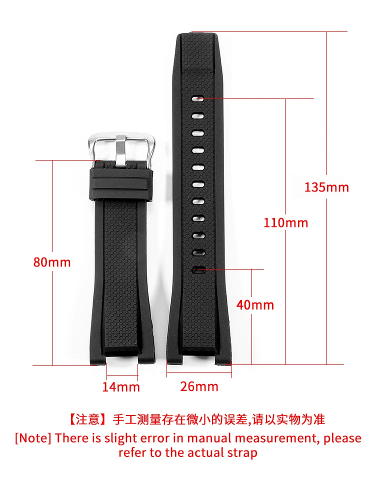 Black with Tool Breathable Silicone Rubber Watch Strap for Casio Gstb100 Gstw300/410/400G/S310 Original Replacement Watchbands