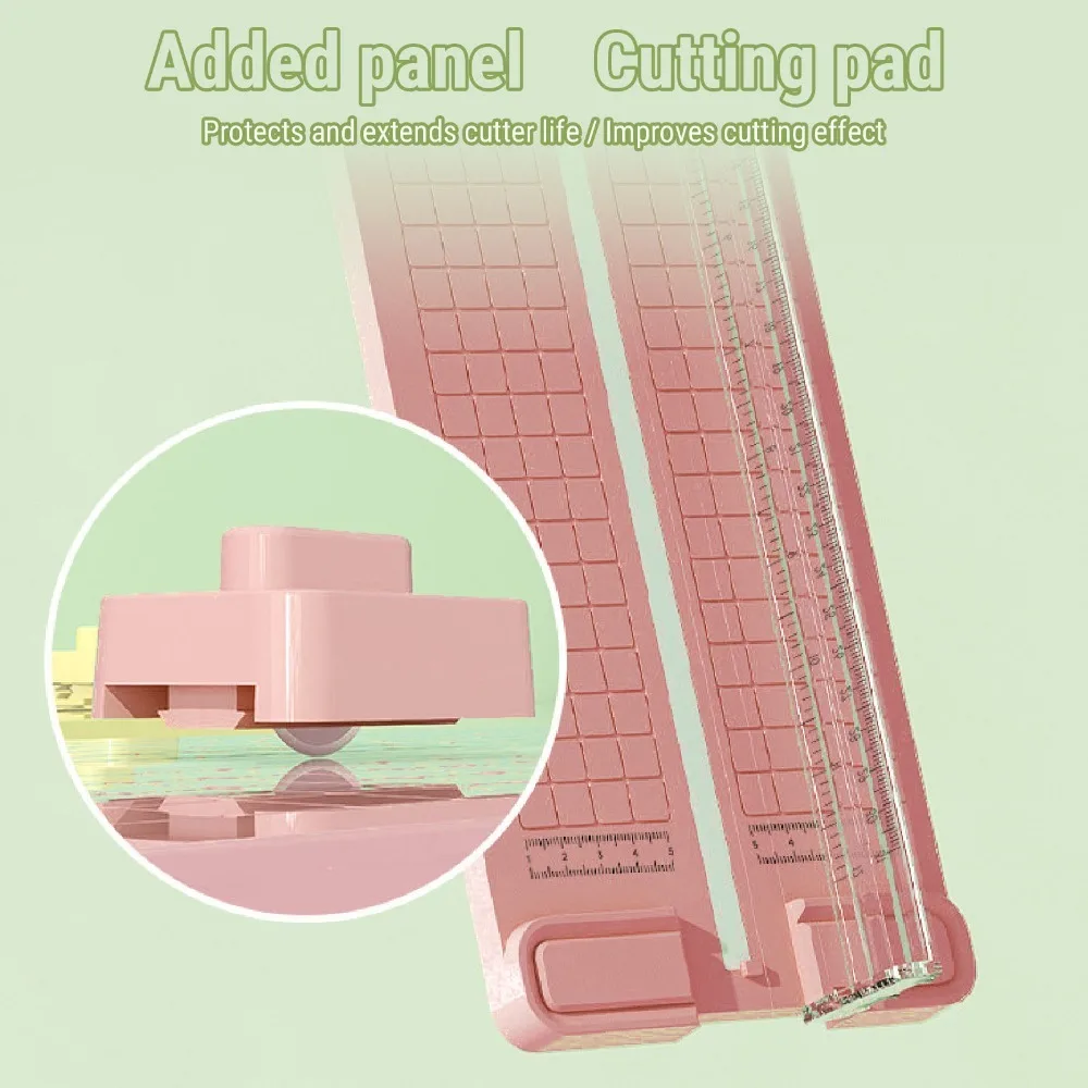 Safe ABS Paper Cutter 4 in 1 Multi Function Scrapbooking Tool Practical Wave Straight Dotted Lines Paper Trimmer Photo Paper