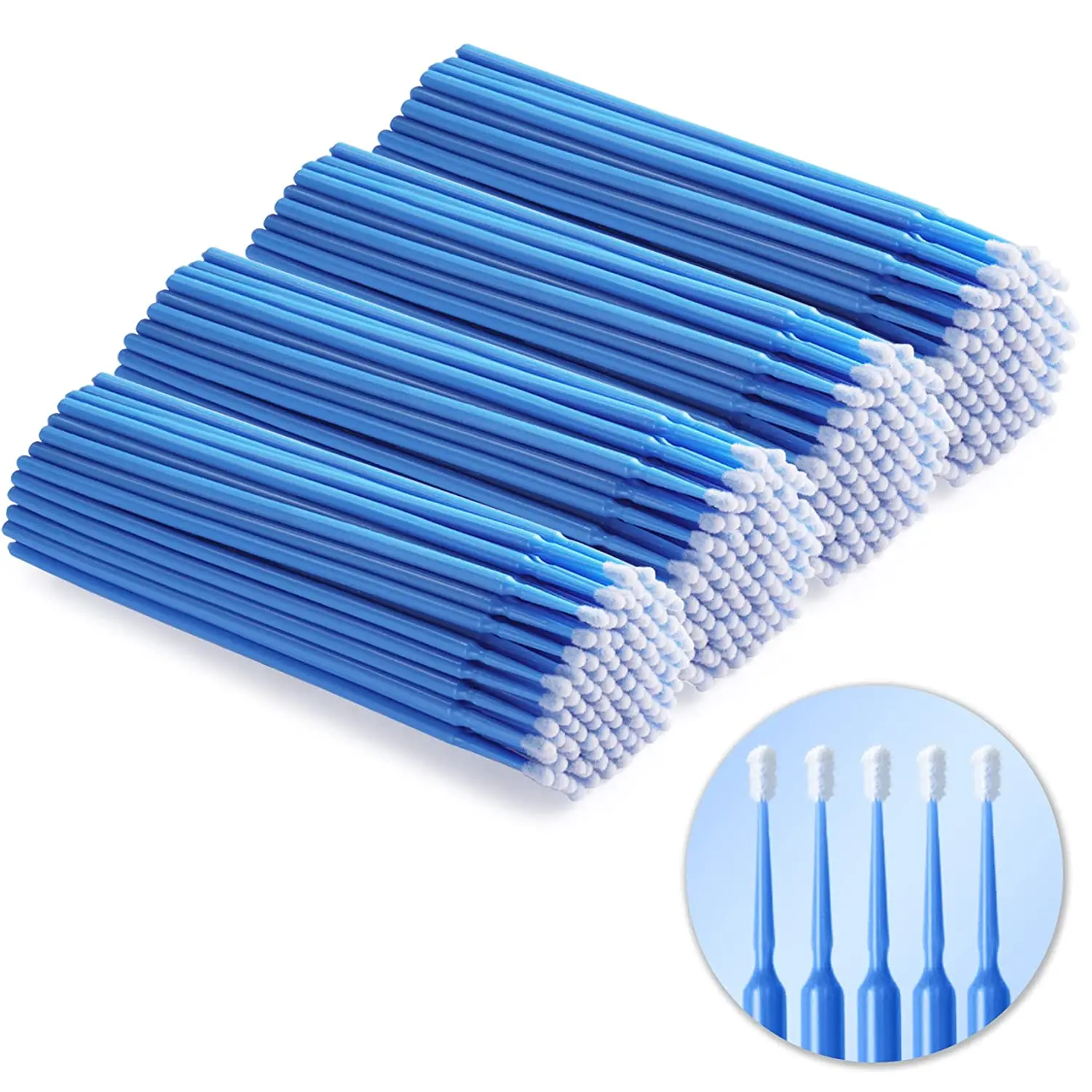 100 ชิ้นทิ้ง Microbrush Applicators แปรงมาสคาร่า Applicator สําหรับแต่งหน้าและทําความสะอาด