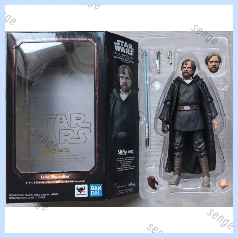 [Genuine Brand New Spot] Bandai SHF Star Wars Luke Skywalker The Last Jedi Akto Hideaway Edition Action Figure Collection Gift view 3