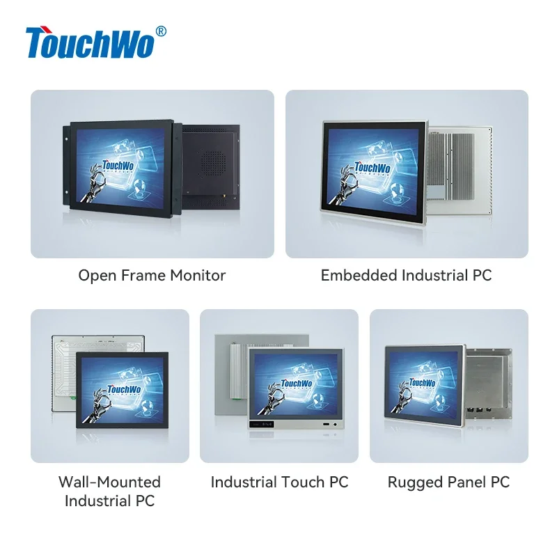 Metal frame of Industrial touch Monitor IP65 Waterproof 8 10.1 10.4 12.1 15.6 17 19 Inch Touch Panel Eembedded Industrial PC