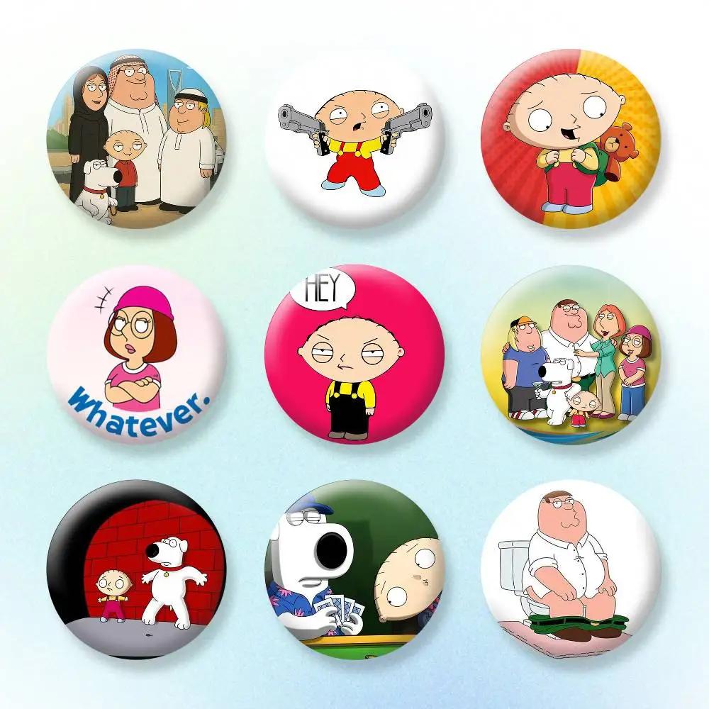 

Funny F-Family Guy Brooches Cartoon Badge Pins Backpack Hat Accessories Friend Gift