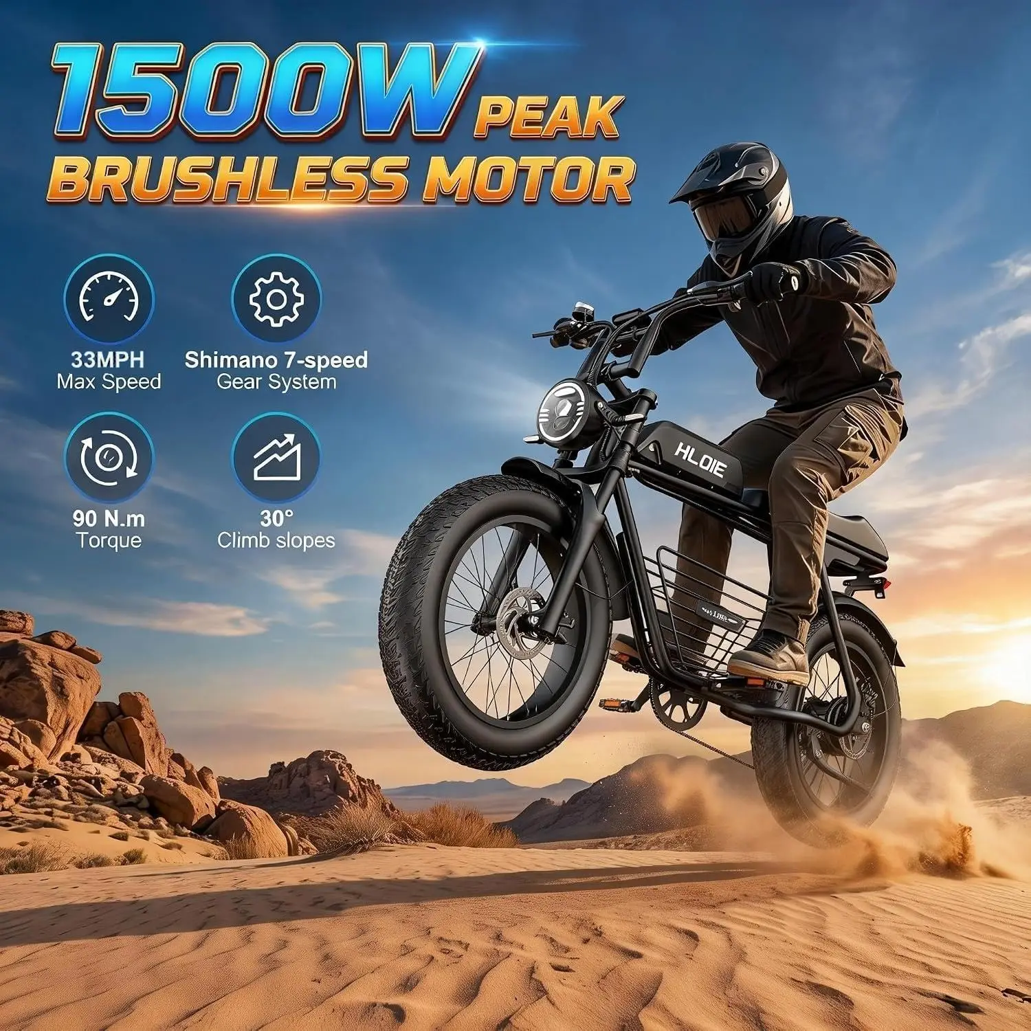 Off Road Electric Bike 1500W 20