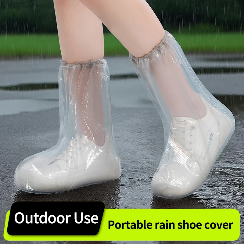 Outdoor Disposable Short Rain Boot Covers Waterproof Shproof Protectors Simple Pack 5 Pairs Individual Pack 3 Pairs