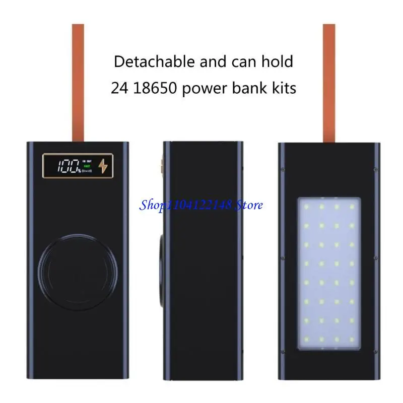 

P9FA Съемный чехол для аккумулятора 24x18650 с индикатором заряда и индикатором заряда Простой в использовании