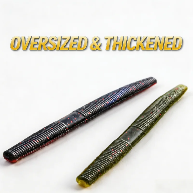Señuelo de Pesca TRUVEX Senko Worm, Cebo de Plástico Suave, Estilo Wacky Rig, Ned Rig, Drop Shot, Señuelo para Lubina, PVC, Hundimiento Rápido, Resistente, 8 Colores, Aparejos de Pesca
