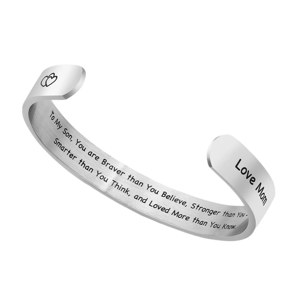 

Titanium Steel Bracelet For Men My Son Letter Personalized Simple Gift Hand Decor Smooth Lightweight Durable Adjustable Party