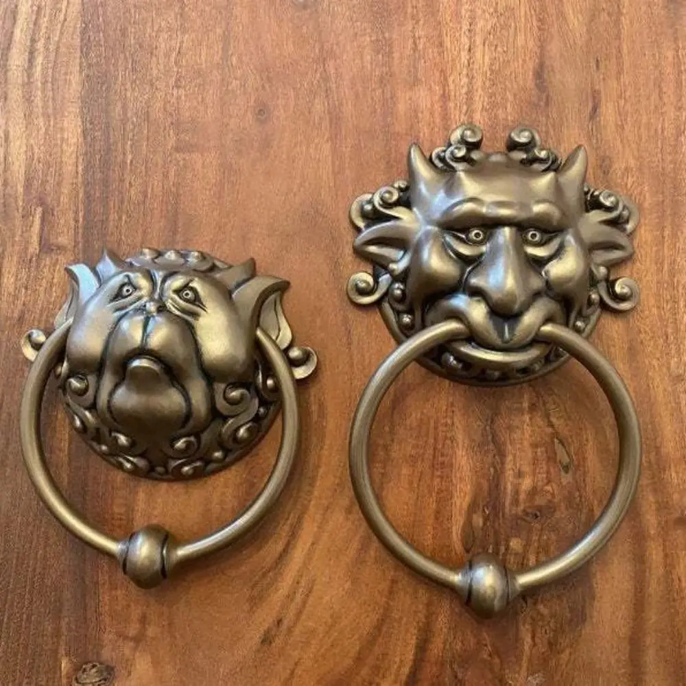 Practical Vintage Mouth Gate Handle Resin Dragon Door Handle Vivid Wall Hanging Door Knocker Classics Gate Knocker