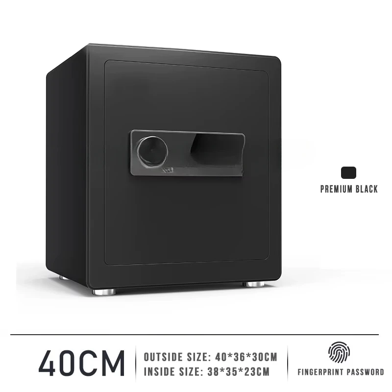 40CM Height Security Combination Lock Box Money Box Safety Box For Home Steel Digital Fingerprint Password Safe