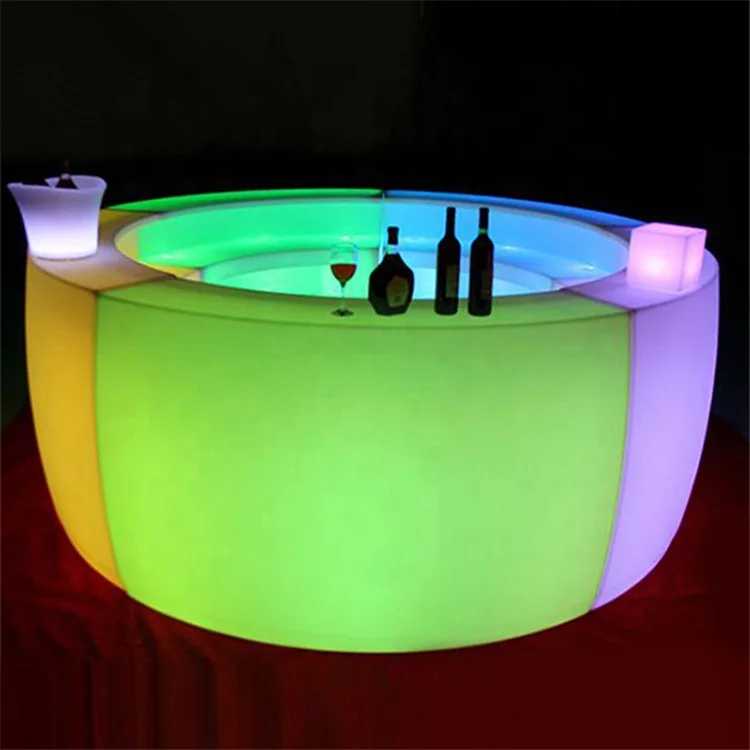 

Hot Selling Modern Design Portable LED Plastic Bar Counter Furniture for Outdoor and Home Bar Set for KVT Nightclub