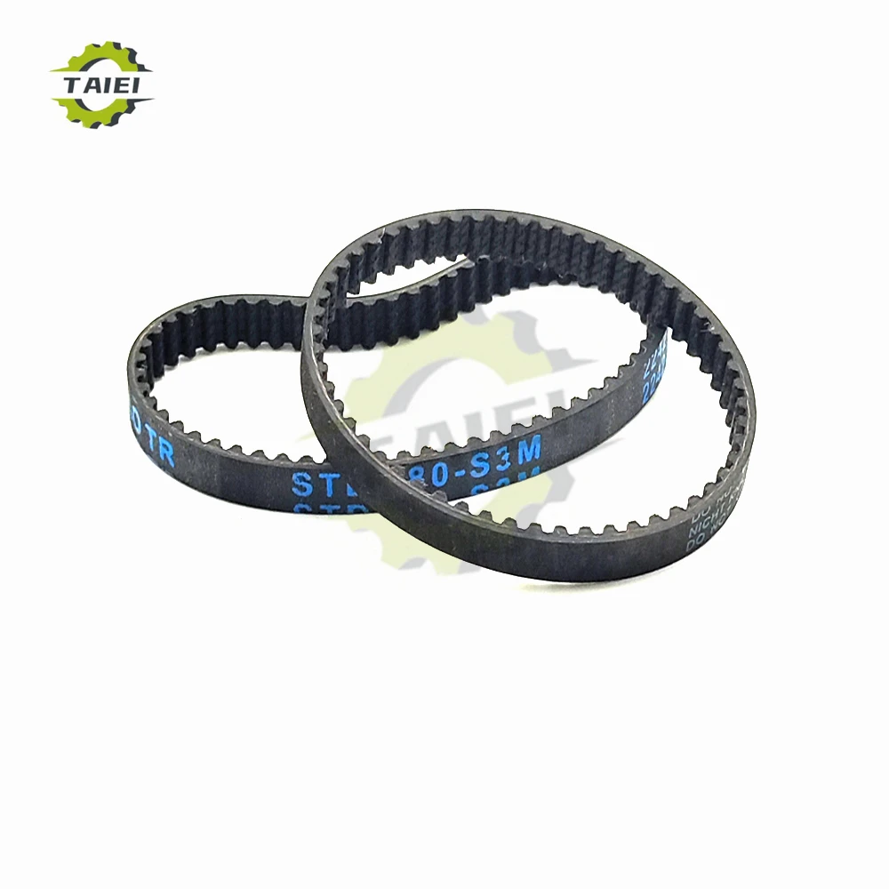 S3M Rubber Loop Synchronous Belt Length 171 174 177 180 183 186 189 192 195 198 201 204mm Width 6-25mm Timing Toothed Drive Belt
