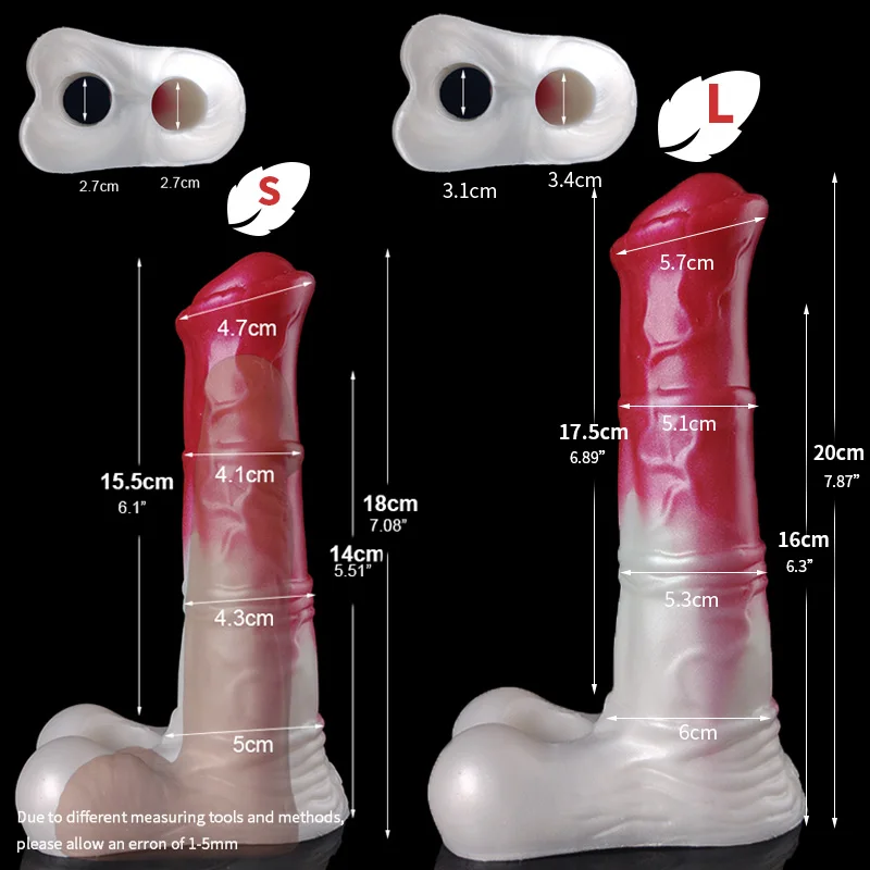 YOCY Horse Penis Sheath Mix Color Cock Enlargement Soft Liquid Silicone Wearable Animal Dildo Adult Game Sex Toys For Couples