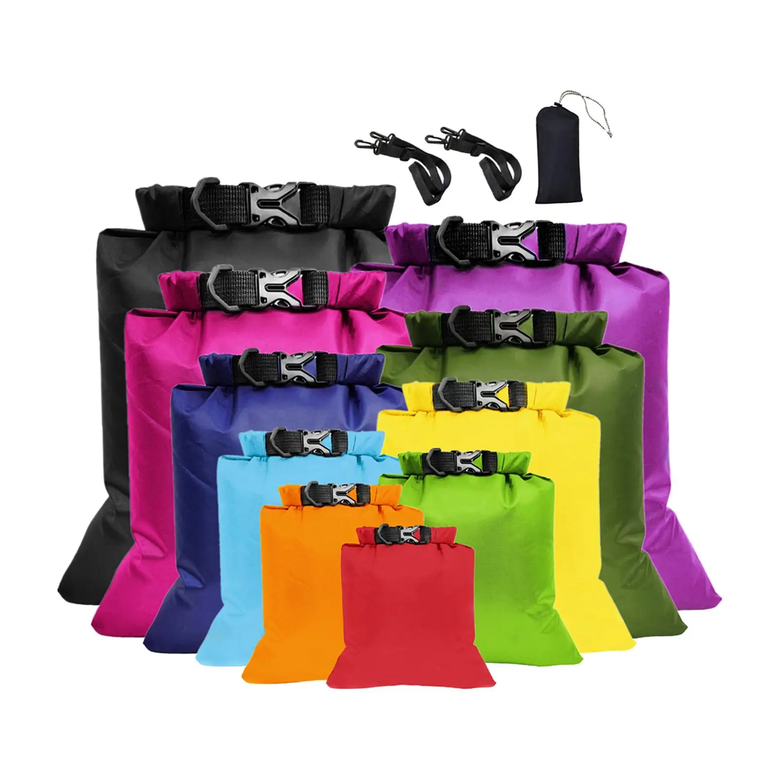 10x Floating Bag for Kayaking Airtight Roll Top Waterproof Rucksack Bag Kayak Float Bag for Swimming Rafting Fishing Beach Ski