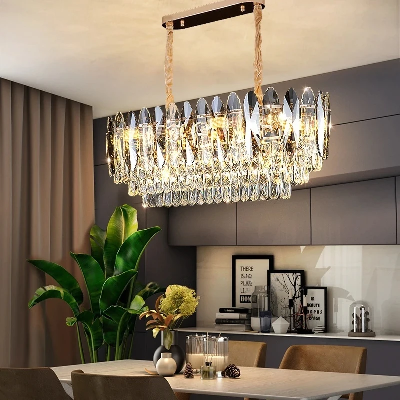 Modern Crystal Ceiling Chandelier Indoor Living Room Hanging Lamp Dining Room Creative Design crystal Chandelier Lighting Lustre