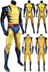 Giant Wolf Cosplay Logan Jumpsuit Movie Dead Male Pool Disguise Bodysuits Super Villain X Outfits Gloves Set Halloween Suits