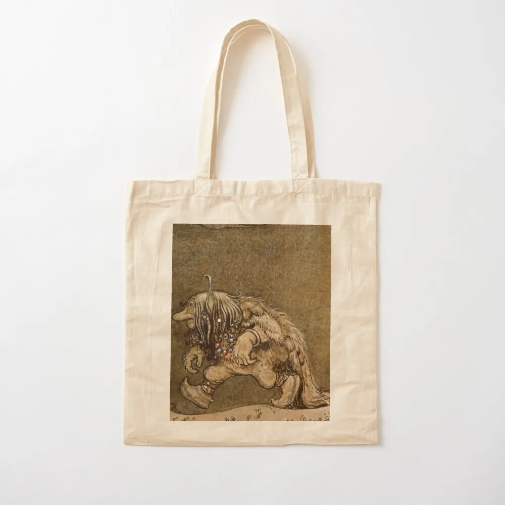 “Farm Troll” Watercolor by John Bauer Tote Bag shopping bag logo tote bag Candy bags shopping