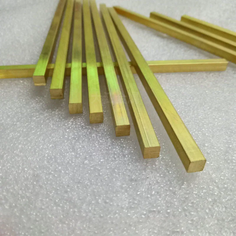1Pcs  Brass Square Stick Rod Solid Bars Length 500mm  Brass Cube Block 3x3~20x20mm