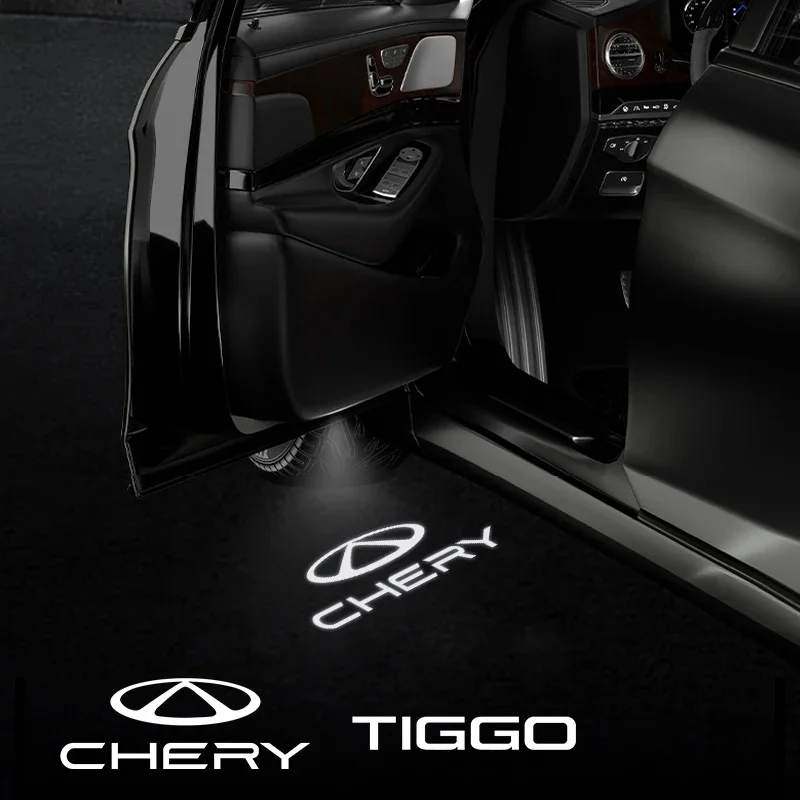 For Chery Tiggo 3 5 7 8 Pro Plus Omoda Arrizo Jaecoo J7 J8 Jetour X70 Car HD Door Welcome Puddle Light Led Projector Lamp 1/2PCS