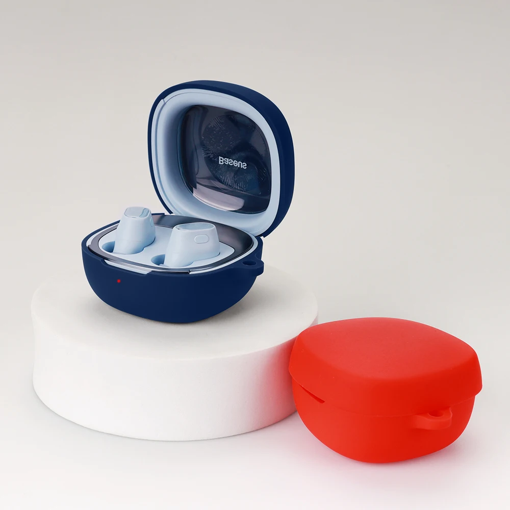 غطاء من السيليكون ل Baseus Bowie WM02 + حافظة بلون حماية غطاء سماعة مع خطاف حافظة لهاتف Baseus WM02 +