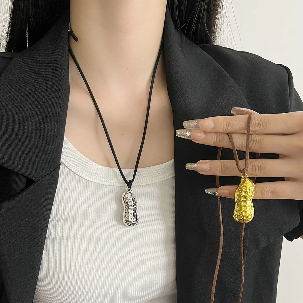 2024 Autumn/Winter New Products Peanut Pendant Sweater Chain Accessories