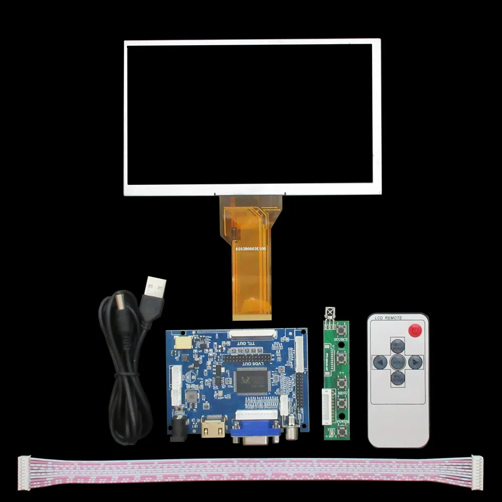 

7 Inch AT070TN94 LCD Display Screen Control Driver Board HDMI-Compatible VGA AV For Development Board Raspberry Pi Monitor