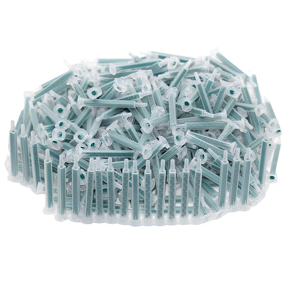 500pcs Static Mixing Tube 83mm Plastic Mixer Epoxy Resin Glue Mixing Nozzles Set for 50ml 1:1 Dual Cartridge AB Glues Adhesives