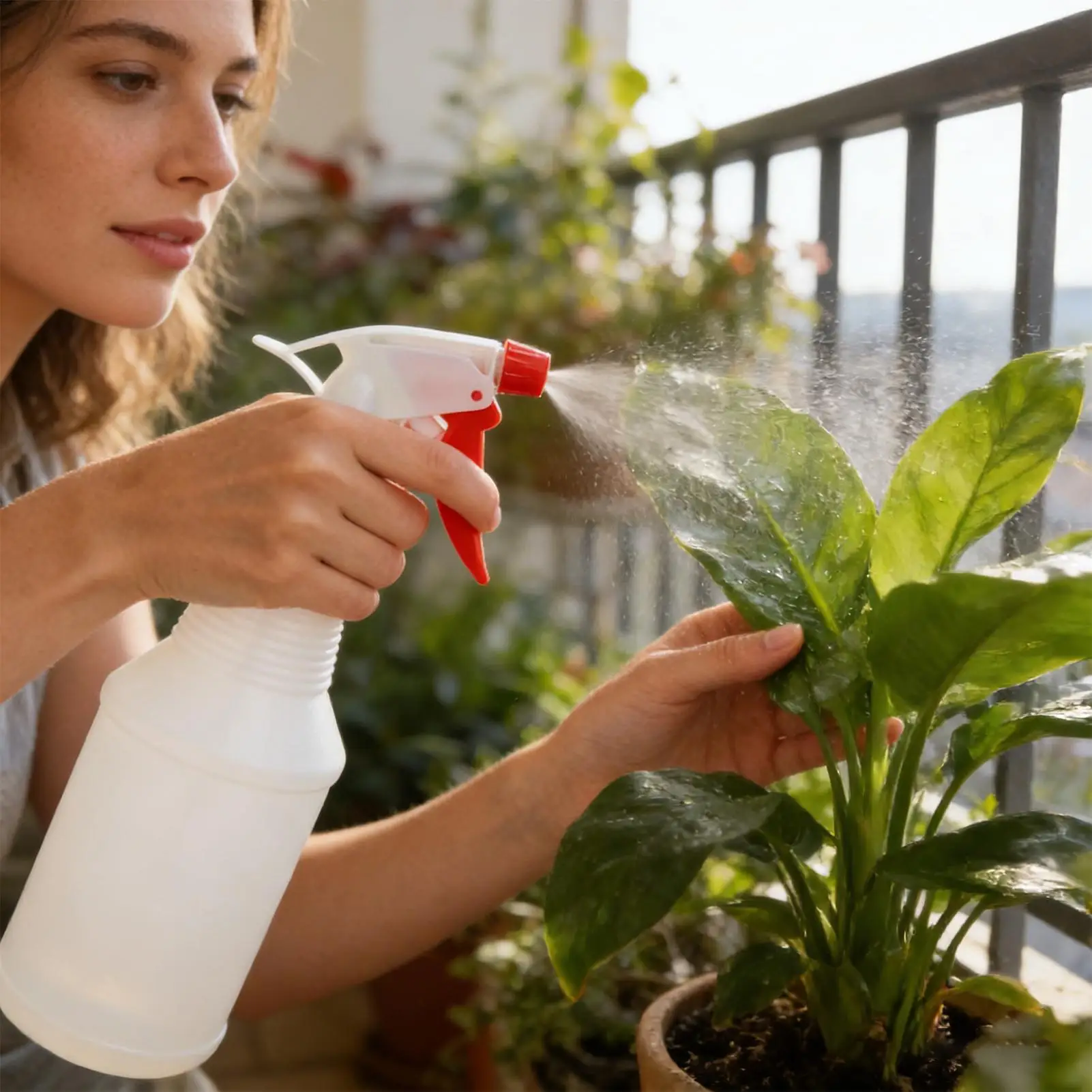 500ml Water Spray Bottle Adjustable Nozzle Multi-Purpose Pressure Spray Bottle For Fertilizer Weeds Killer Cleaning Watering