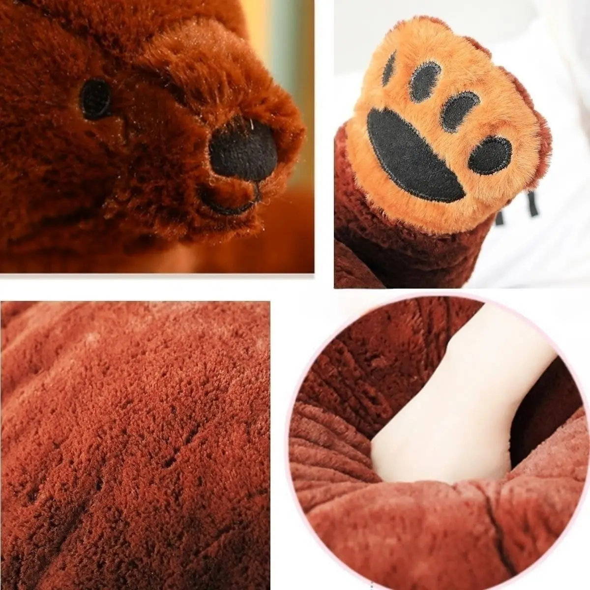 40cm Simulation Brown Bear Plush Toys Giant Plush Teddy Bear Toy Stuffed Animals Soft Pillow Cushion Girl Kids Birthday Gifts