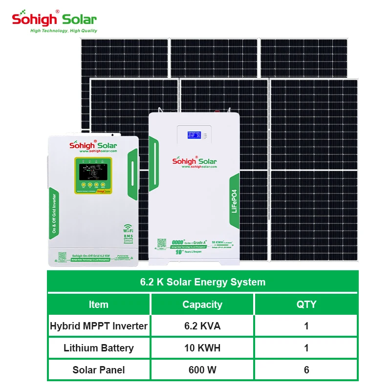 High Quality 1-30KW 'MPPT Hybrid Inverter off Grid Lithium Ion Home Solar System with Pure Sine Wave Energy Storage Solutions
