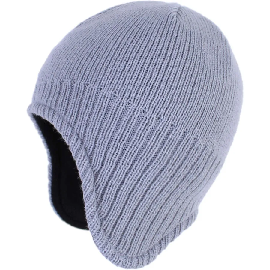 

Connectyle Мужская вязаная зимняя шапка с ушками Шапка на флисовой подкладке Теплая вязаная шапка с черепом Шапки для часов Шапка