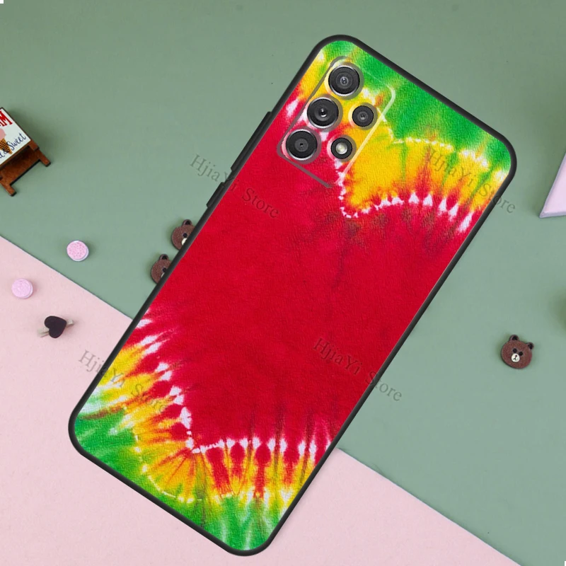 Heart Tie Dye Fundas For Samsung A53 A33 A23 A13 A73 A12 A22 A32 A42 A52 A72 A50 A51 A71 A14 A34 A54 Case