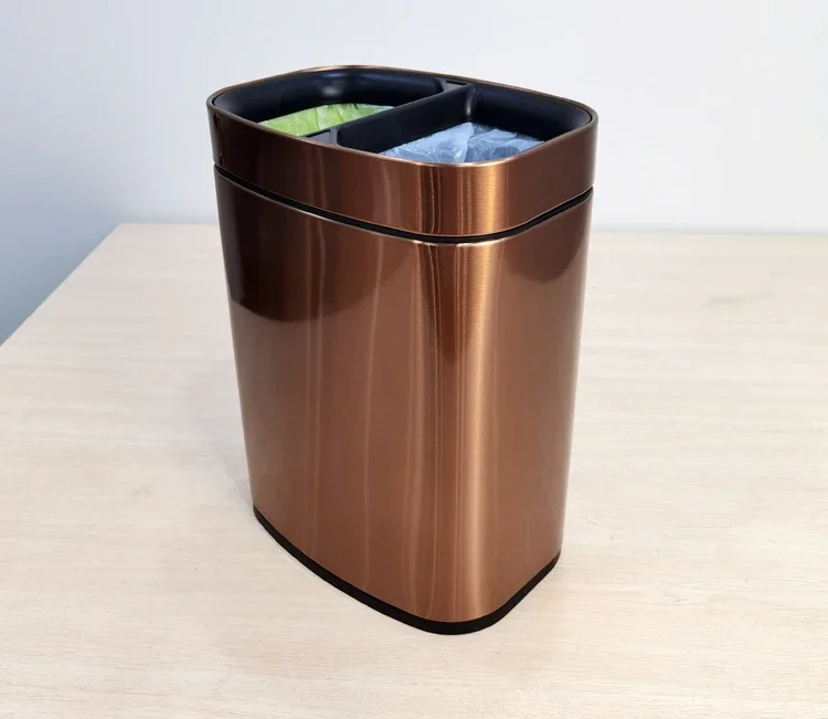 

For Hotel Room Double Compartments Trash Can Bathroom Dustbin