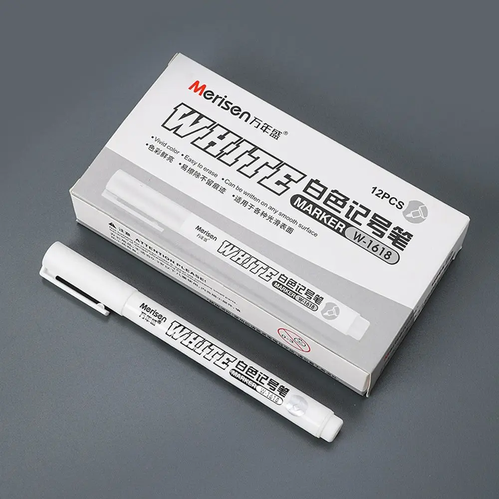 

3 шт. водостойкая белая перманентная ручка с краской, которую нелегко выцветать, быстросохнущие белые маркеры, износостойкие, гладкие, для письма