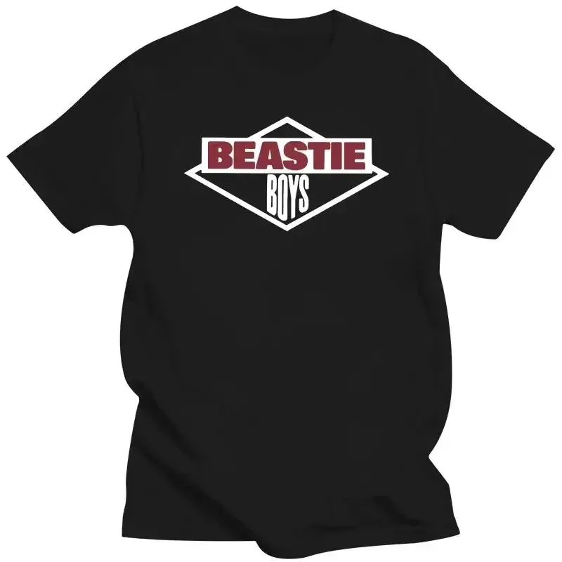 Short Sleeve Camiseta Mens Clothing Beastie Shirt Simple Logo American Hip Hop Group T-Shirt Harajuku 100% Cotton EU Size Boys