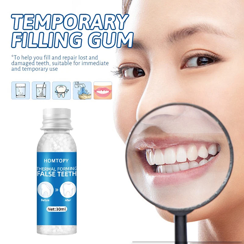 10/20/30ml Temporary Tooth Repair Glue Set False Teeth Dental Supplies Modification Filling Teeth Gaps Solid Glue